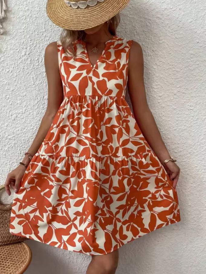 Abril-Vestido corto de mujer veraniego